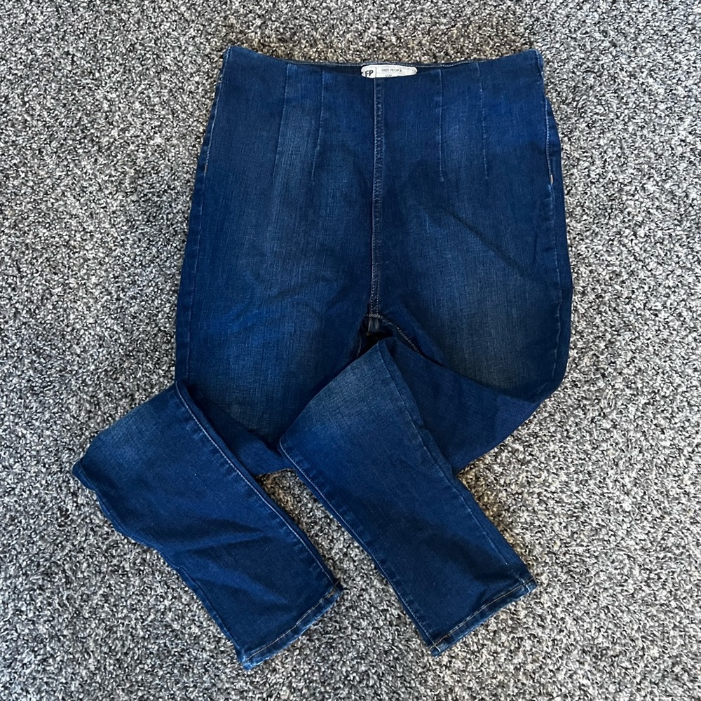 Free People High Rise Pull on Stretch Skinny Jeans